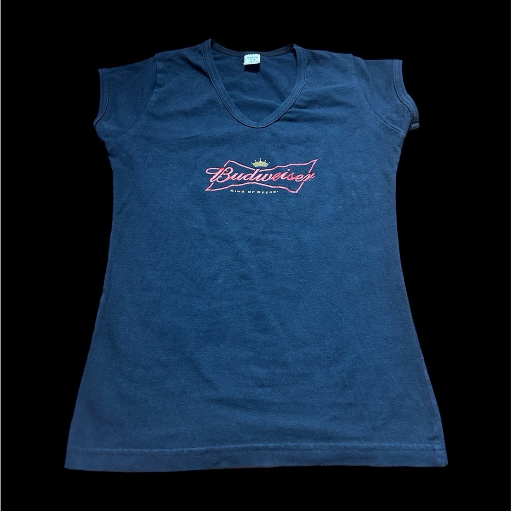 Vintage Budweiser “King of Beers” Women’s V-Neck T-Shirt - Black, …